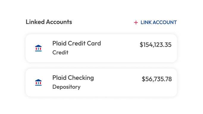 Link existing bank accounts with plaid