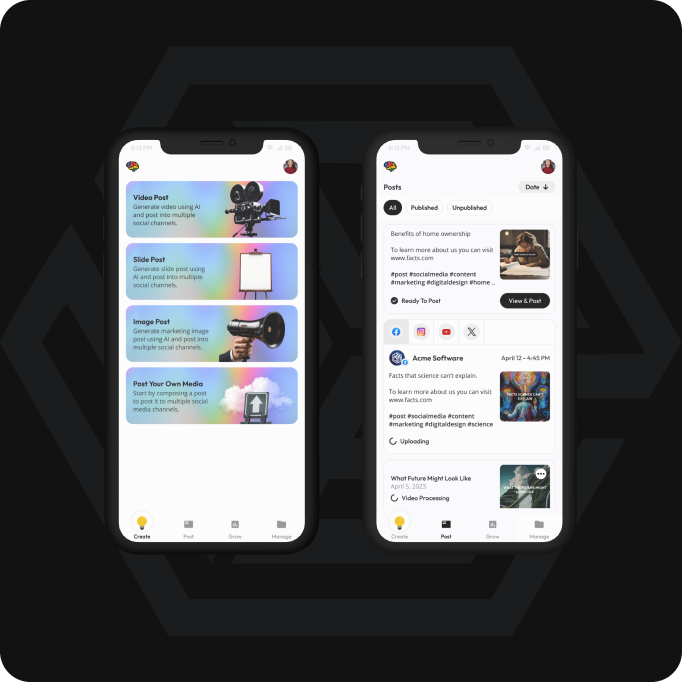 Post Fusion Interface Dark Mode