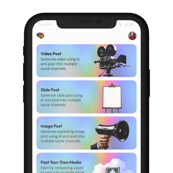 AI generating various content types