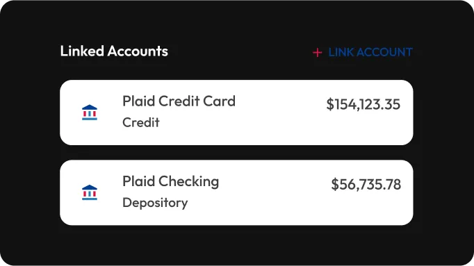 Link existing bank accounts with plaid