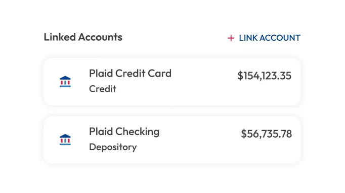 Link existing bank accounts with plaid