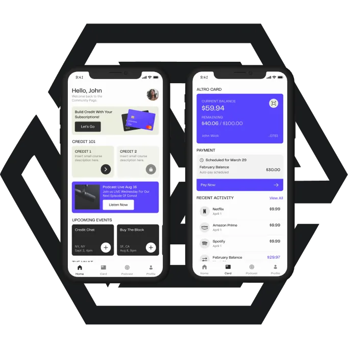   Next-Gen Credit App with Community & Learning Features